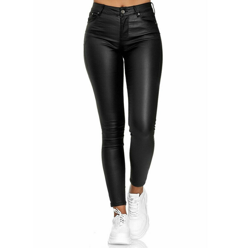 Women’s Skinny Jeggings | Slim Fit PU Leather-Look | Machine Washable | Comfortable Everyday Wear