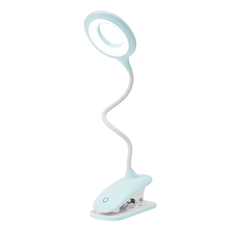 Versatile USB Rechargeable Clip-On Lamp with Adjustable Neck and Touch Control Brightness