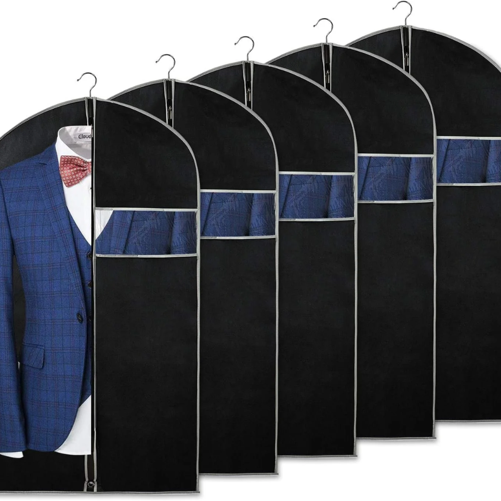 Breathable Garment Storage Covers - 10 Pack with Clear Closet View