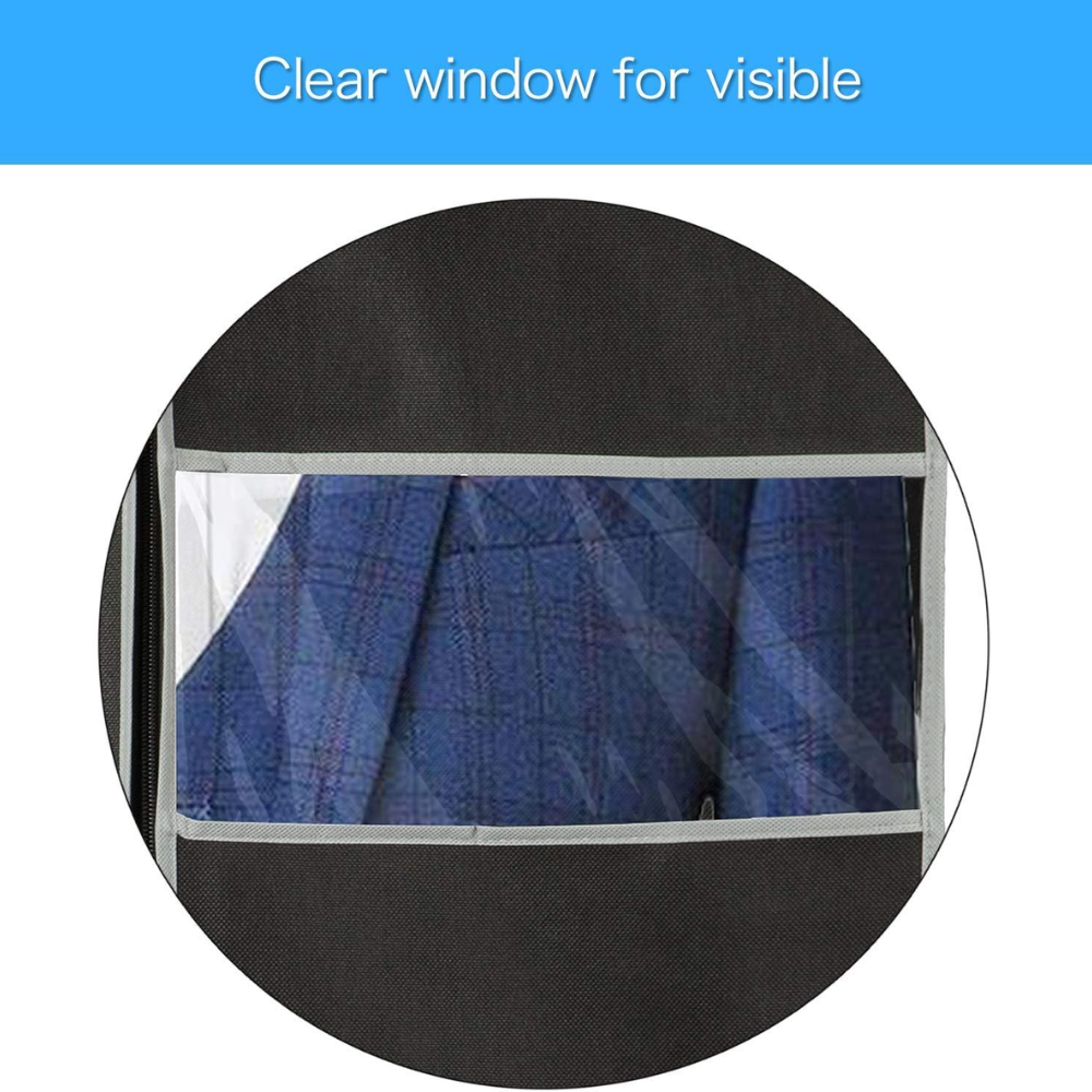 Breathable Garment Storage Covers - 10 Pack with Clear Closet View
