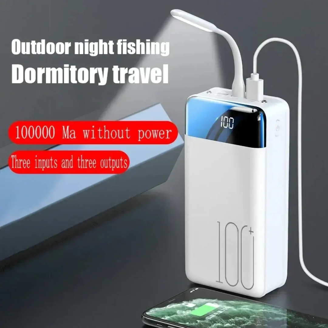 High-Capacity 100,000 mAh Portable Charger - Quick Charge Feature
