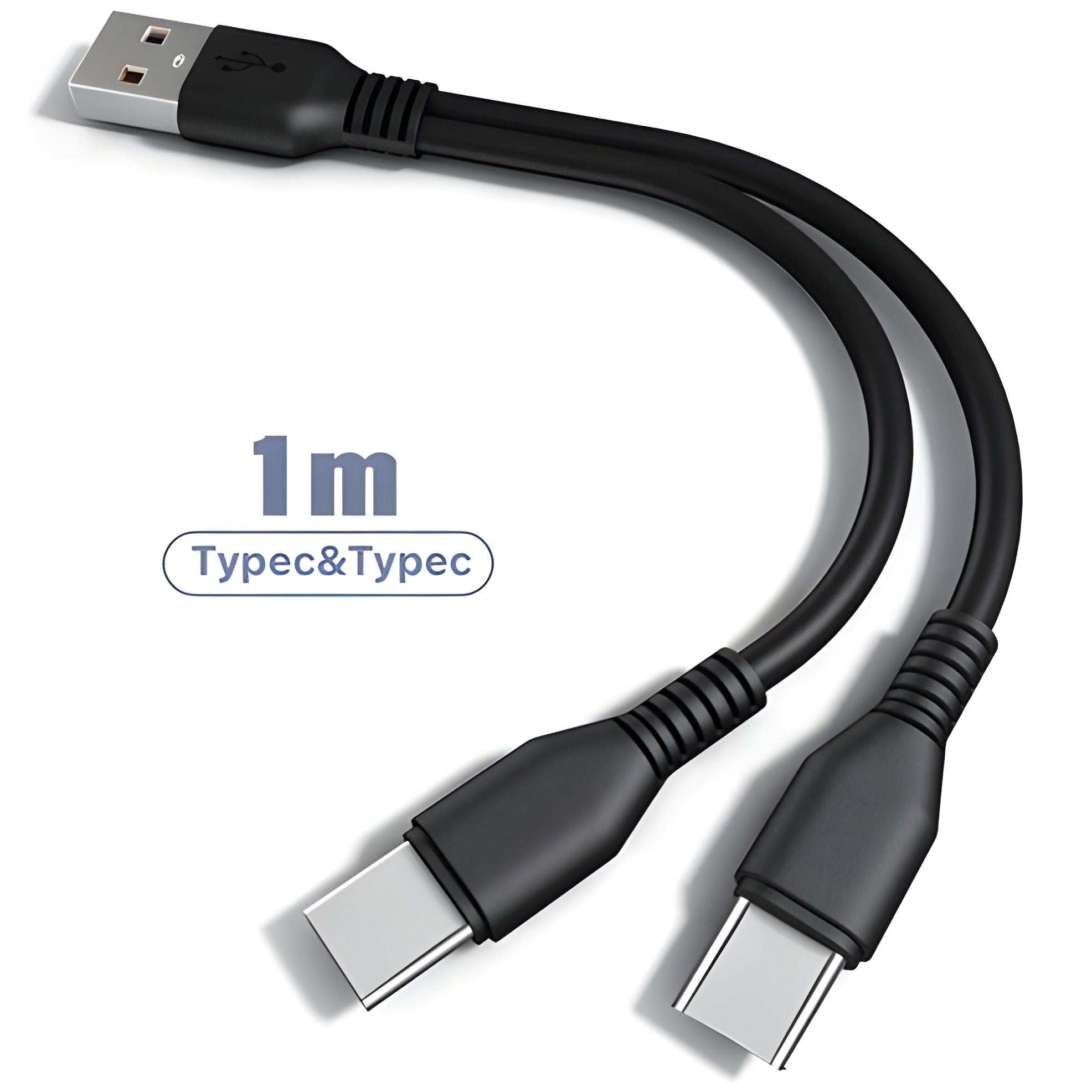 Multi-Port USB Charging Cable - 2-in-1 Design