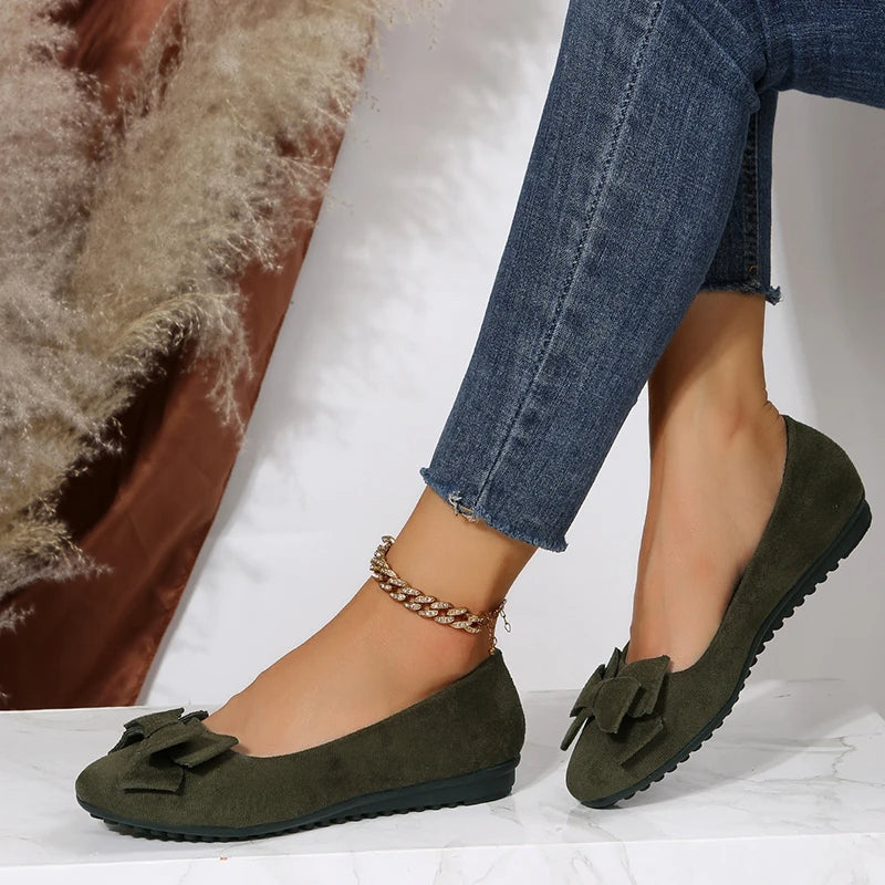 Women's Slip-On Flat Loafers | Orthopedic Support & Synthetic Leather | Breathable Lining | Year-Round Comfort
