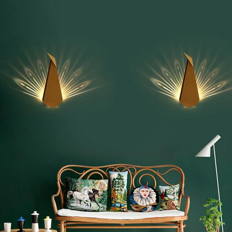 Modern Minimalist Geometric Metal 1-Light Taavita Lighting LED Wall Lamp