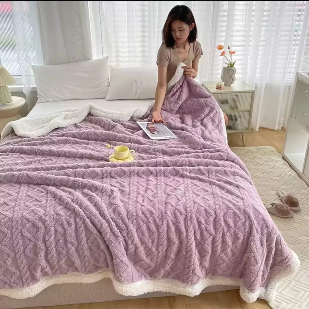 Sherpa Throw Blanket | Plush Softness | Year-Round Warmth | Machine Washable