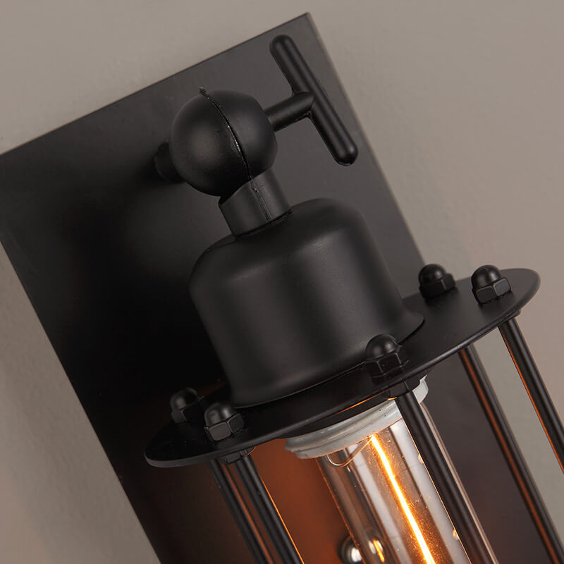 1-light LED Wall Light with Long Pencil Bulb in Industrial Style