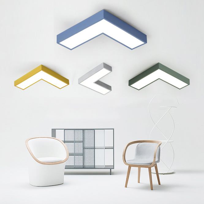 10" / 14" Taavita Flush Mount Light Minimalism in Acrylic Gray/Yellow/Blue - LED Ceiling Flush Light in White/Warm