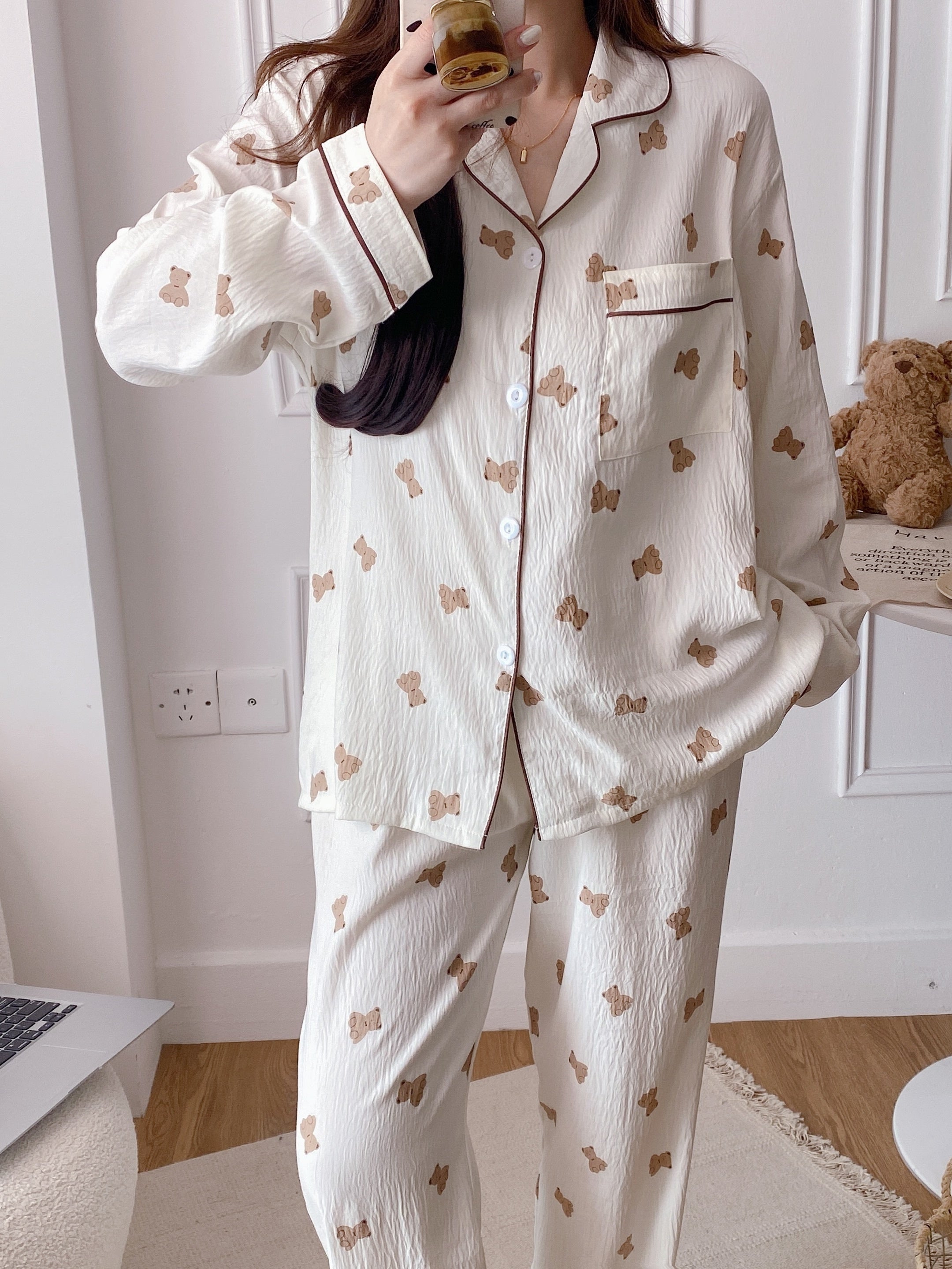 Women’s Pajama Set | Long Sleeve | Cozy Warmth & Stylish | Polyester