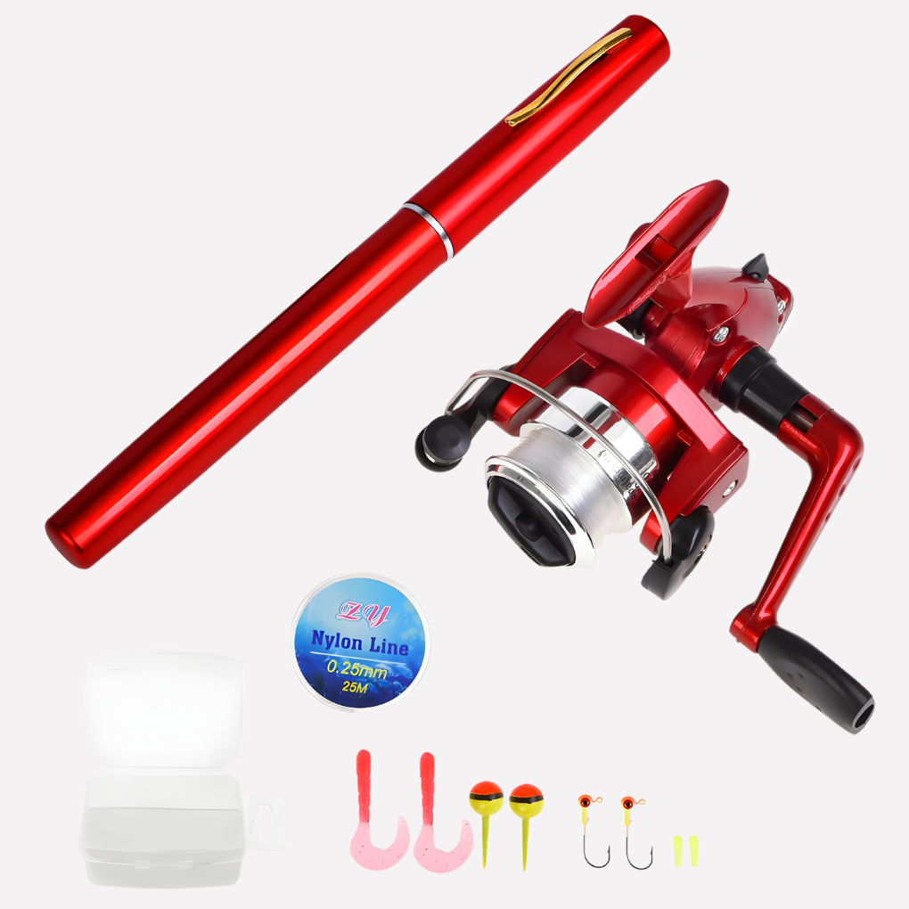 Compact Travel Fishing Kit with Telescopic Rod & Reel