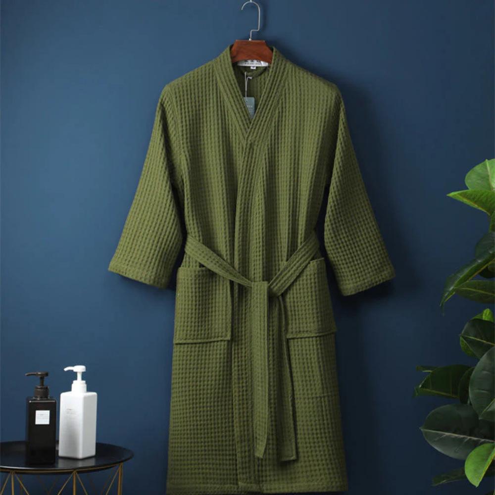 Taavita Waffle V-neck Bathrobe - The Ultimate Blend of Style and Comfort