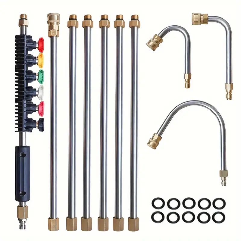 Telescoping High Pressure Washer Wand Set – 4000 PSI for Gutter, Roof, and Wall Cleaning