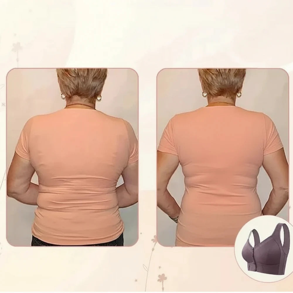 Easy-Fit Cotton Bra with Front Closure for Daily Comfort