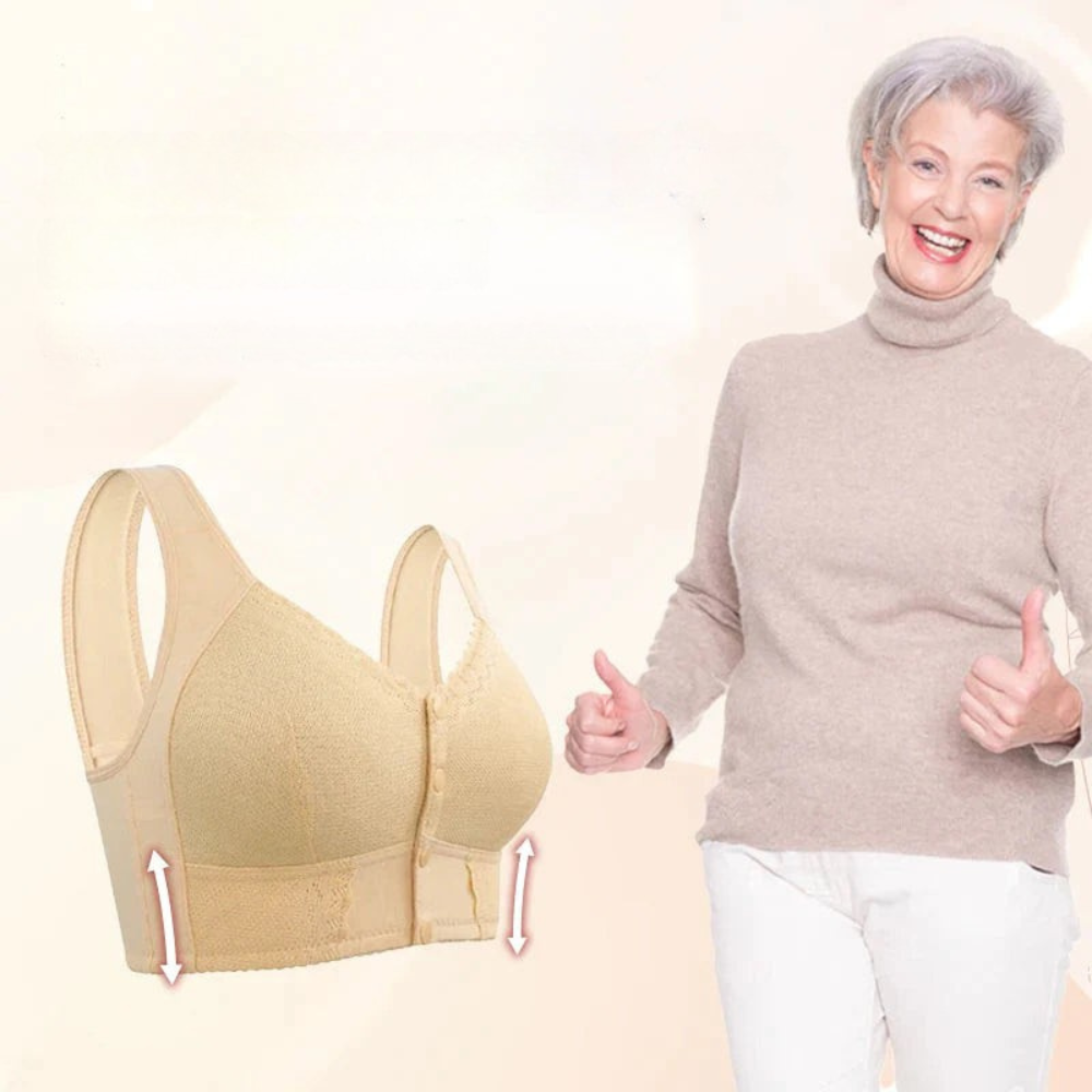 Easy-Fit Cotton Bra with Front Closure for Daily Comfort