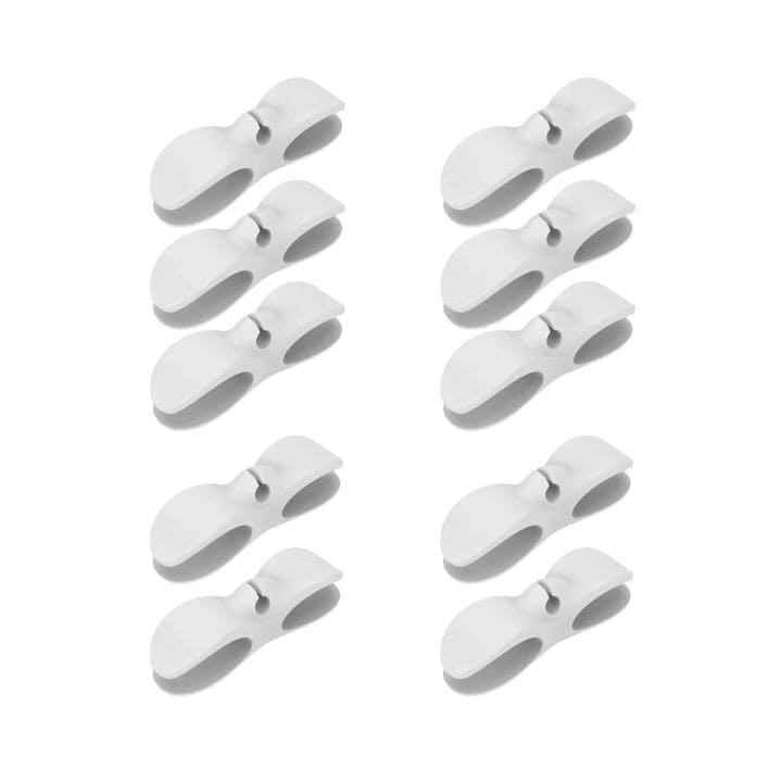 10-Pack Self-Adhesive Cable Management Clips