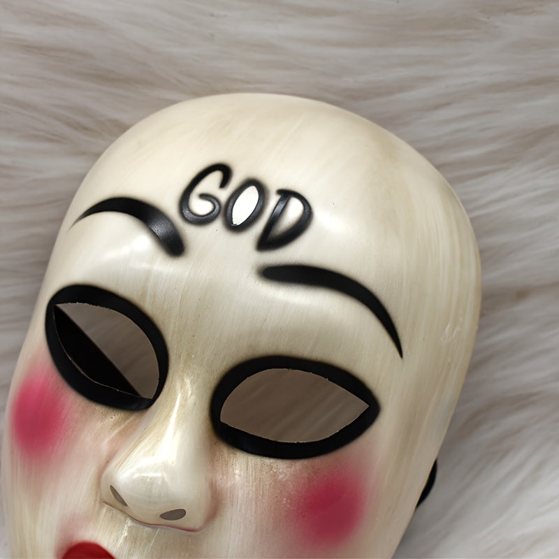 Thickened Durable Plastic Halloween Horror Mask for Spooky Costume Fun