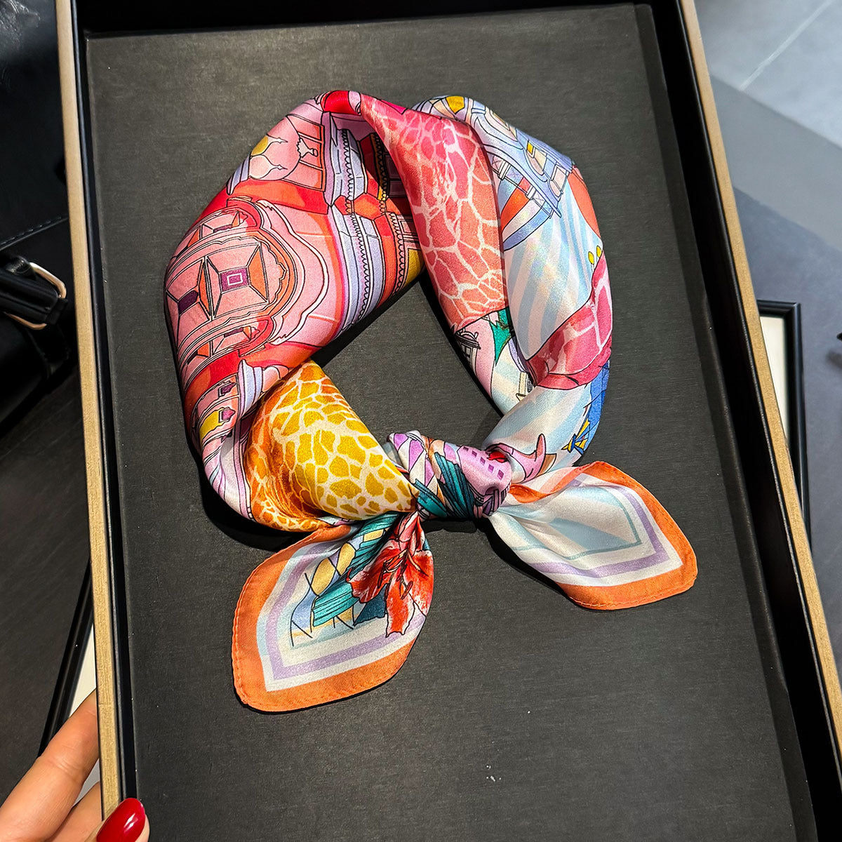 Silk Scarf | Tie-Dye Design | Vibrant Fashion Accent | Mulberry Silk