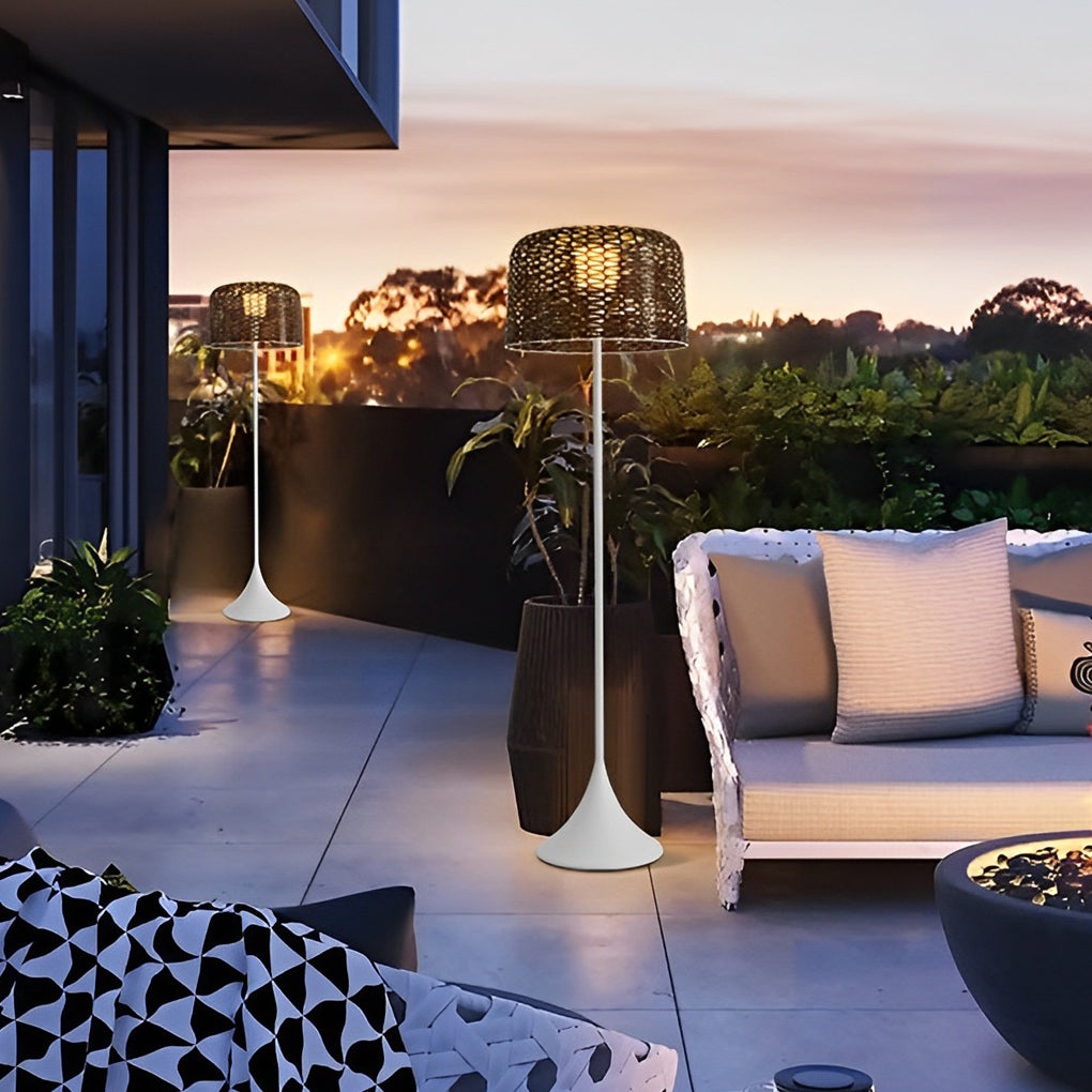 Taavita 1-light Modern Mesh Outdoor Floor Lamp