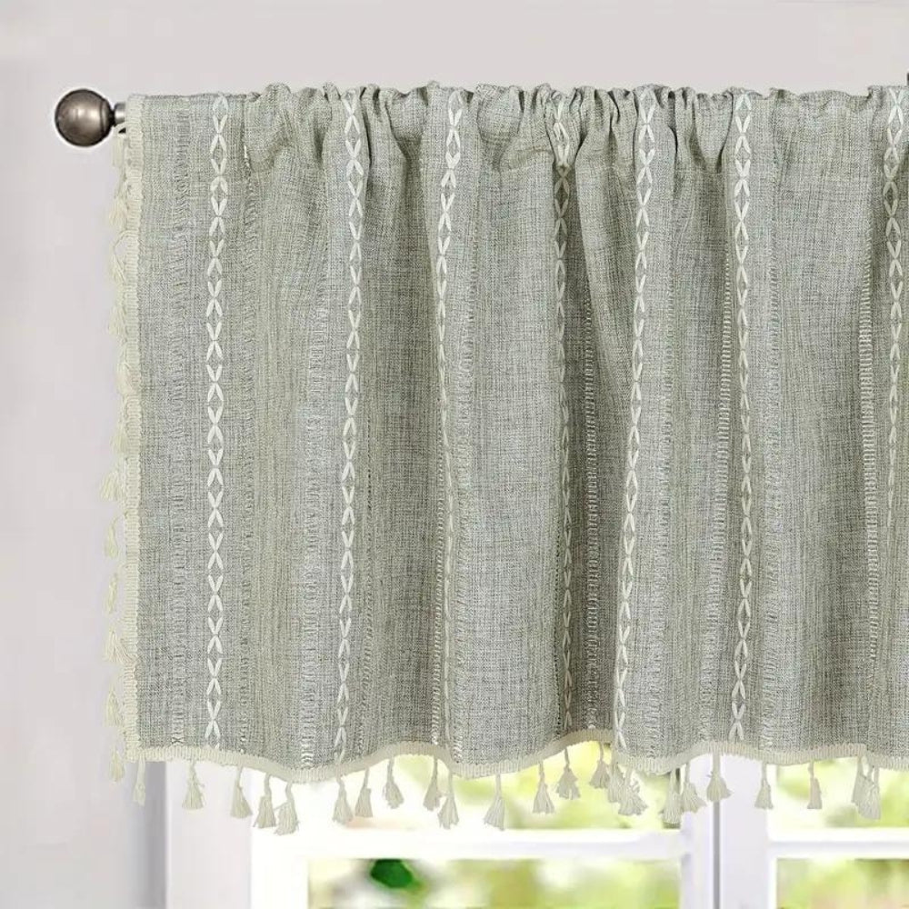 Taavita Cotton Linen Kitchen Curtains