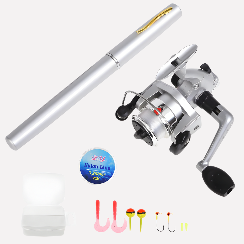 Compact Travel Fishing Kit with Telescopic Rod & Reel