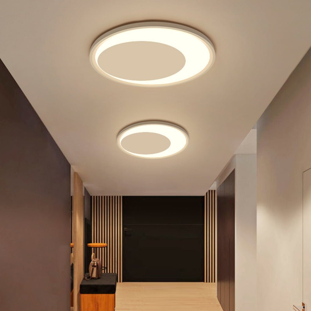 12'' 16'' Round White Modern Flush Mount Light LED Ceiling Lights - Dazuma