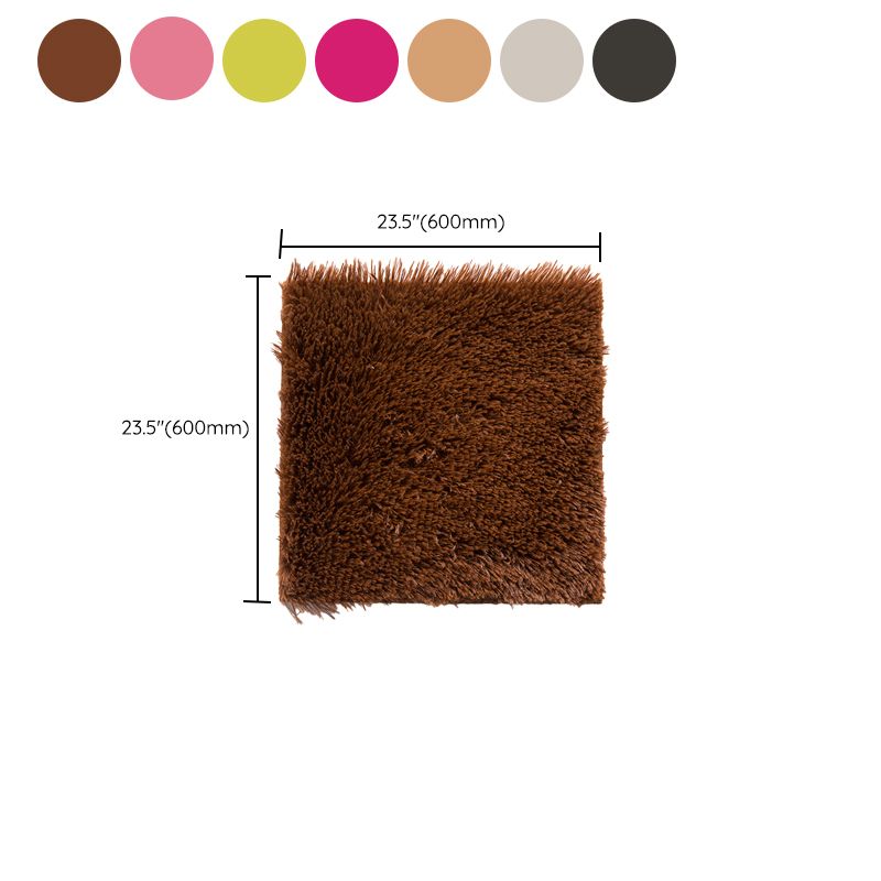Solid Color Shag Basic Carpet Tiles Square Bedroom Carpet Tiles