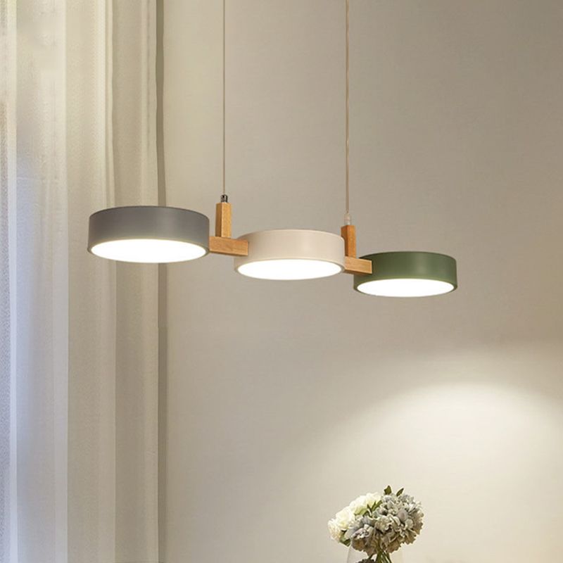 Taavita | Modern Design LED Pendant Light Metal Wood Living Room Kitchen
