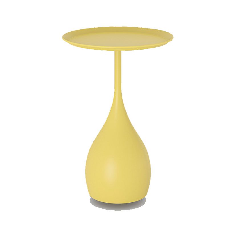 Avencea — Round Metal Side Table with Vintage Style and Durable Iron Base
