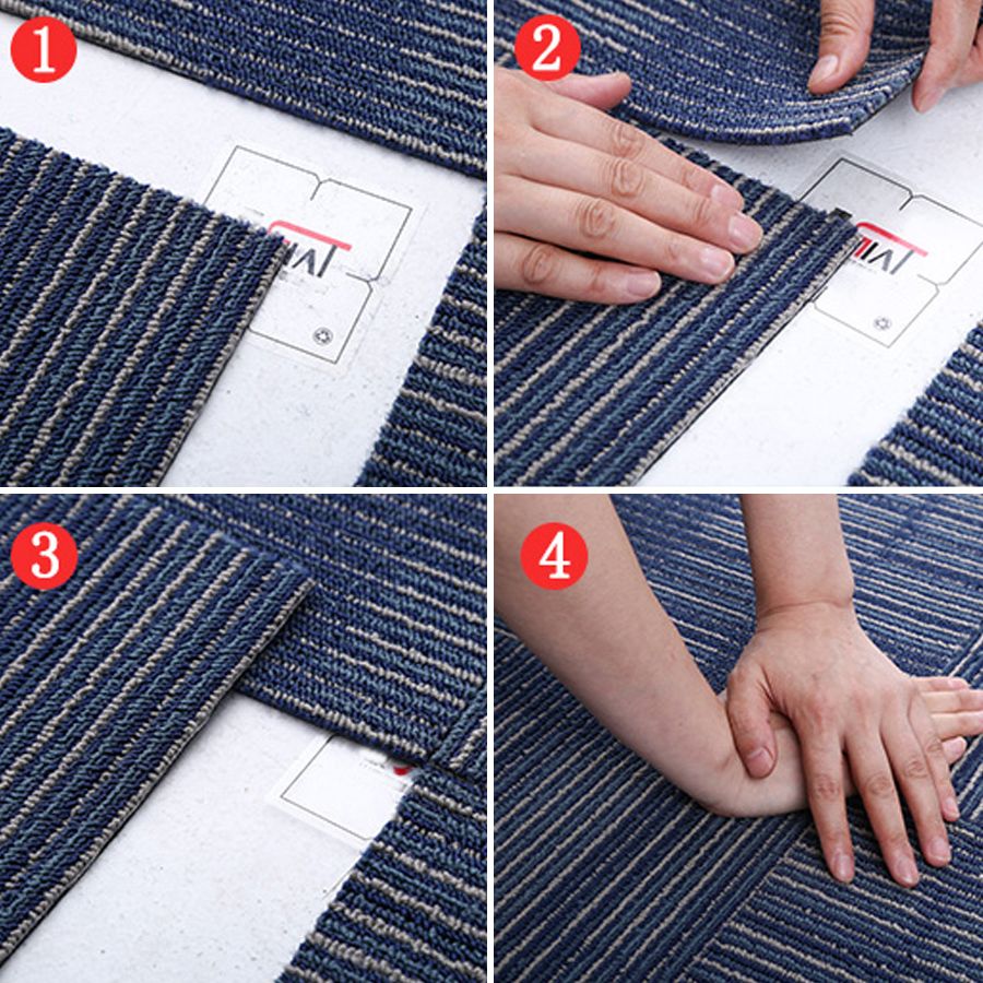 Taavita Modern Self-Adhesive Carpet Tiles Multi-Level Loop Stain-Resistant Carpet Tile