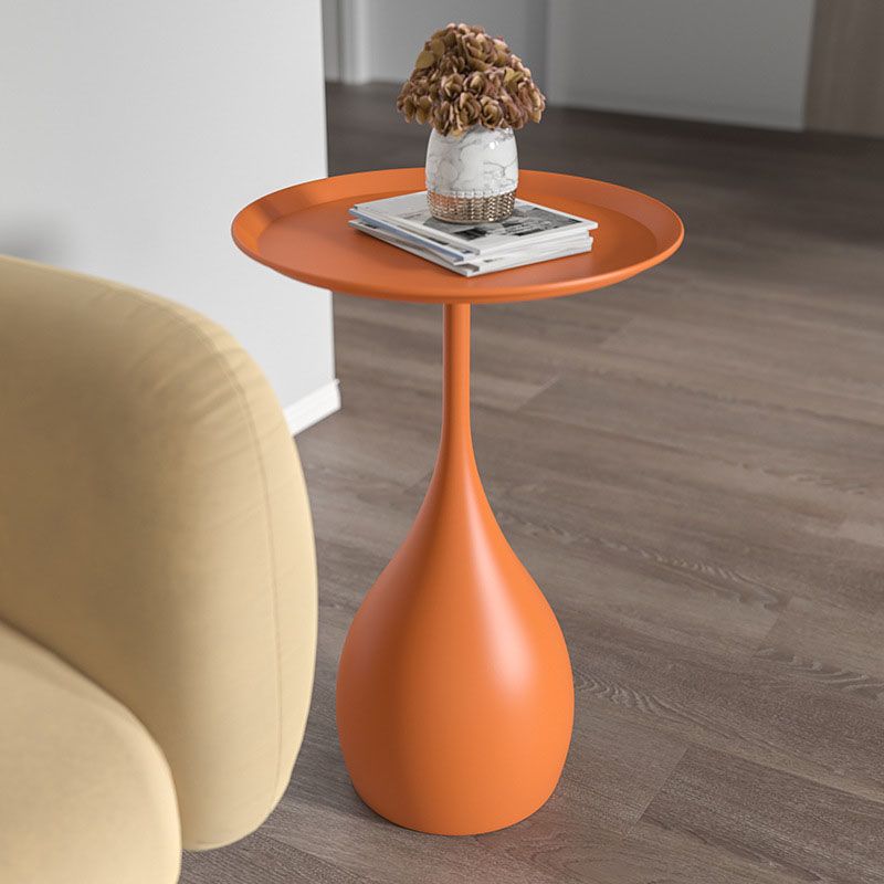 Avencea — Round Metal Side Table with Vintage Style and Durable Iron Base