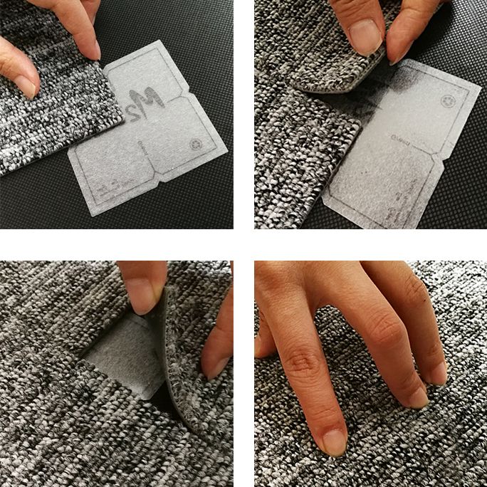 Indoor Non-Skid Carpet Tile - Glue Down Install Waterproof Carpet Tiles by Taavita