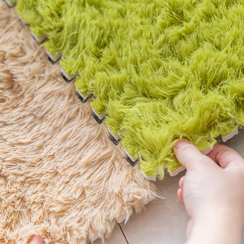 Solid Color Shag Basic Carpet Tiles Square Bedroom Carpet Tiles