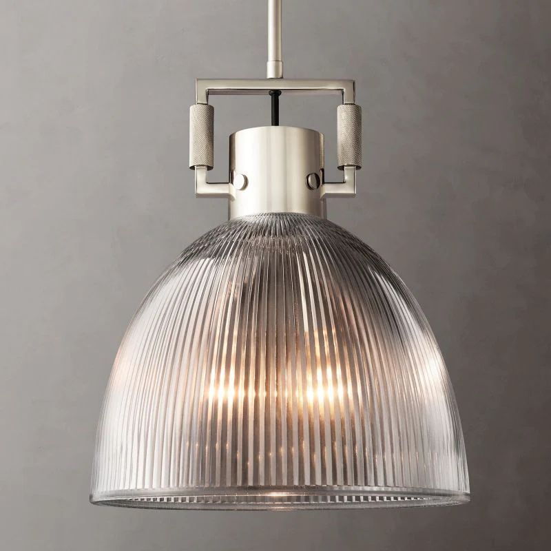 Munda Pendant — Prismatic Glass Kitchen Light with Solid Copper Accents