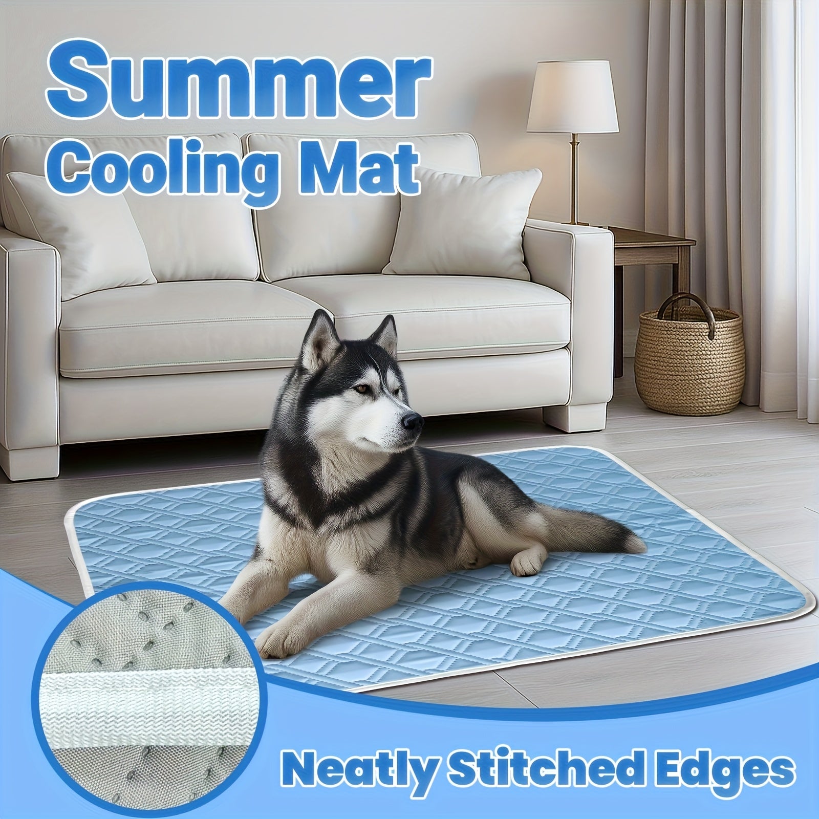 Extra-large Pet Cooling Pad - Super Soft Sweat-absorbing Surface | Instant Cooling Throughout the Day for Comfort | Keep Your Pet Cool All Summer! - Suitable for Small, Medium and Large Cats and Dogs, with 5 Sizes to Choose From