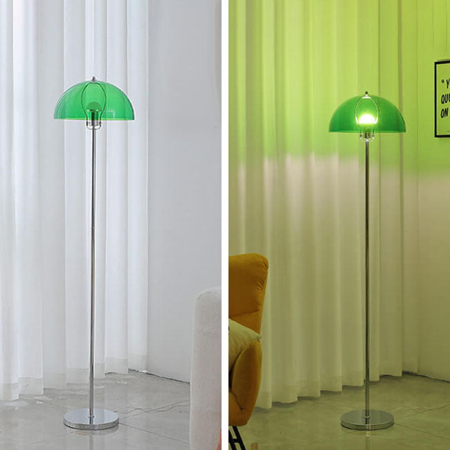 Taavita Vintage Acrylic LED Floor Lamp with Clear Dome