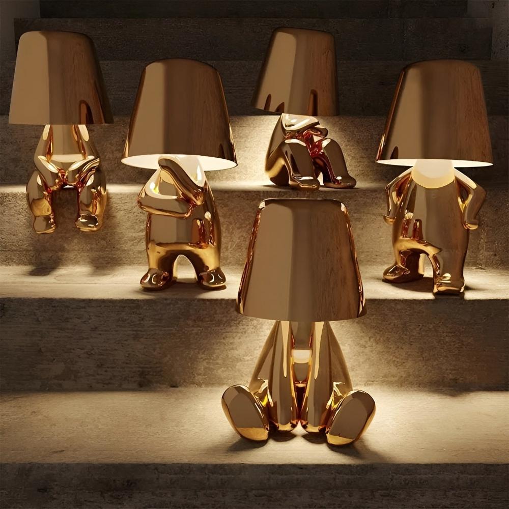 LuxeAura – Stylish Sculptural Table Lamp for Any Space