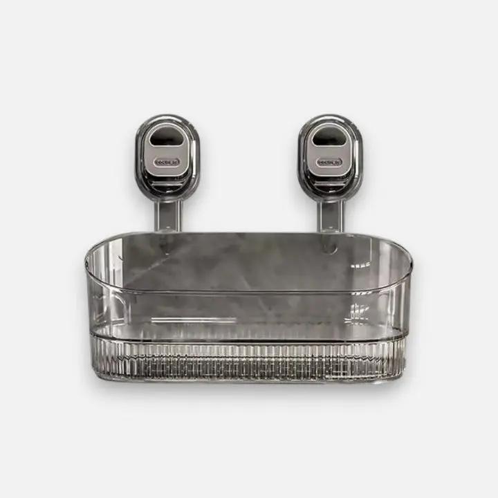 Suction Cup Wall Shelf – Stylish Storage Solution for Kitchen & Bathroom