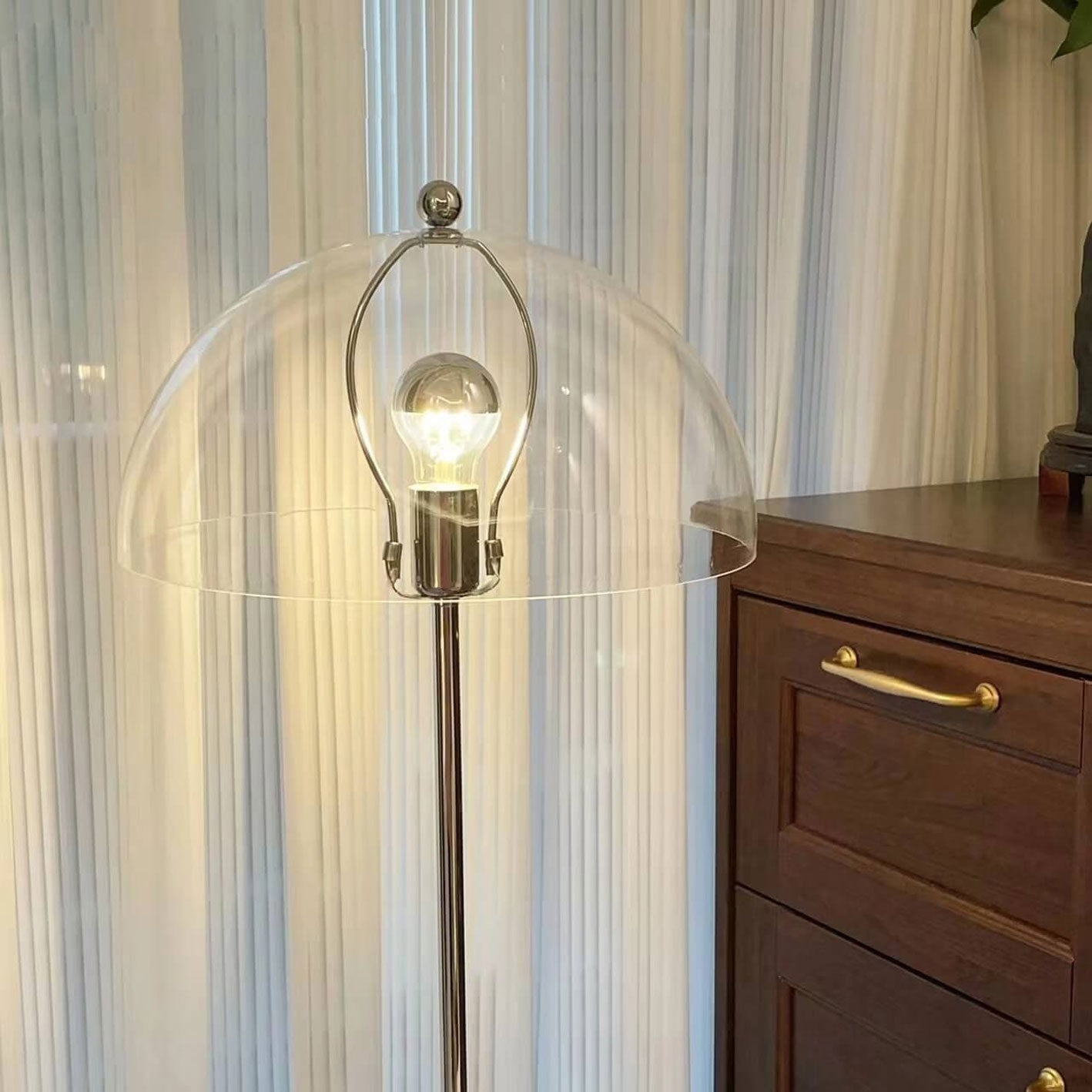 Taavita Retro-Acrylic Mushroom Design Floor Lamp with 1 Light