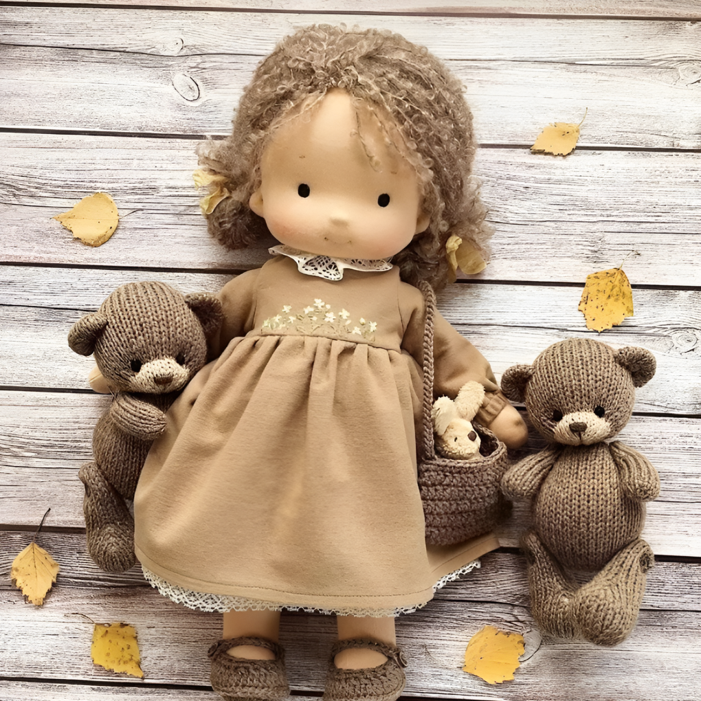 Enchanting Natural Fabric Companion Doll