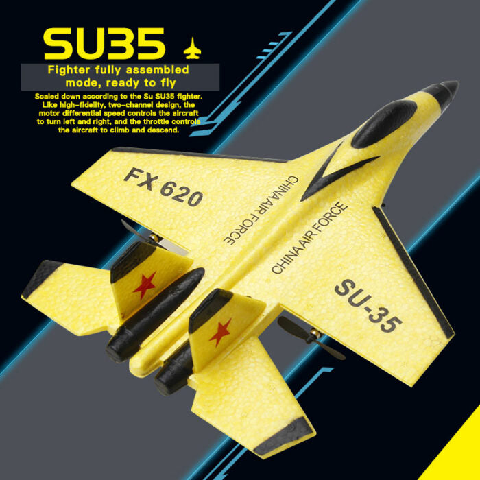 Remote Control Glider Aircraft Model with LED Lights - SU35 2.4G