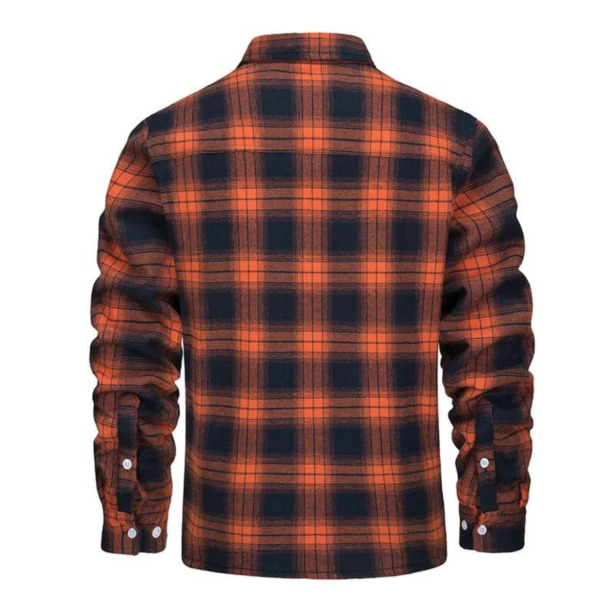 Men’s Fleece-Lined Plaid Shirt Jacket | Durable Polyester | Cozy Warmth & Casual Style