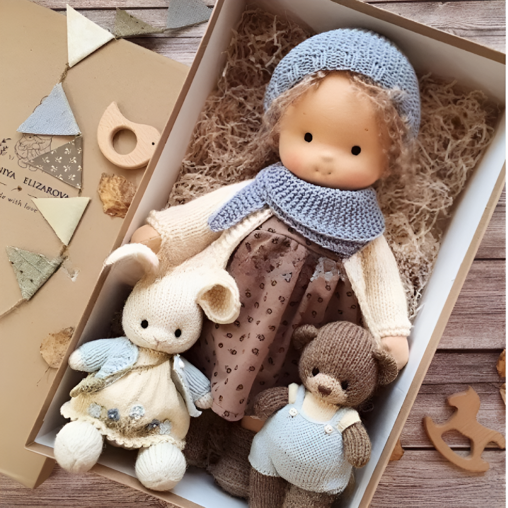 Enchanting Natural Fabric Companion Doll