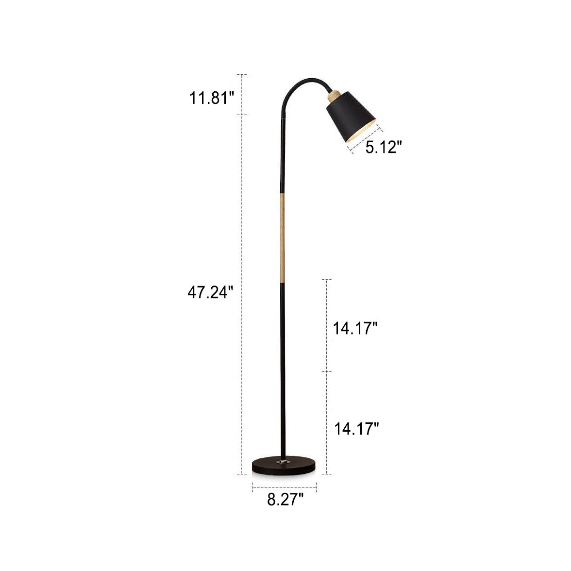 Modern, minimalist, 1-light floor lamp made of Taavita