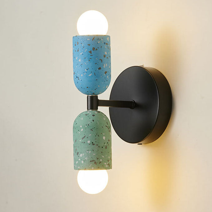 Modern Marble Wall Clock Design 1-Light Wall Lamp for Bathroom, Mirror Cabinet, Vanity Table