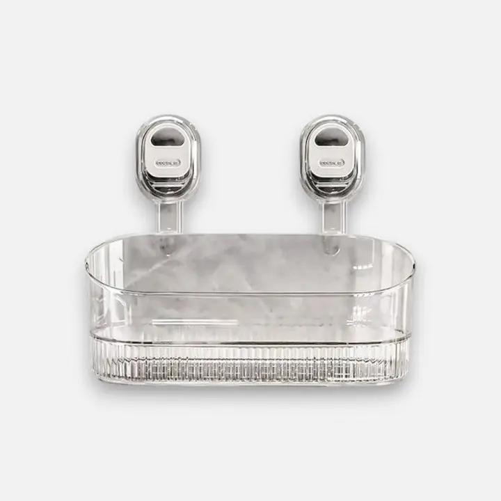 Suction Cup Wall Shelf – Stylish Storage Solution for Kitchen & Bathroom