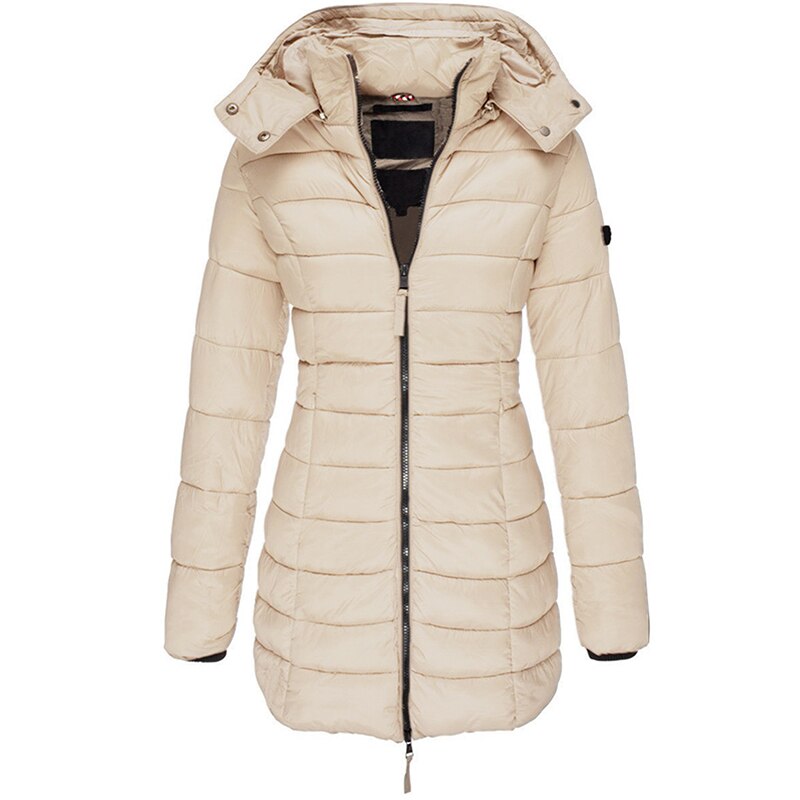 Women's Hooded Down Jacket | Quilted Longline Design | Premium Down Insulation | Warm Weather Protection