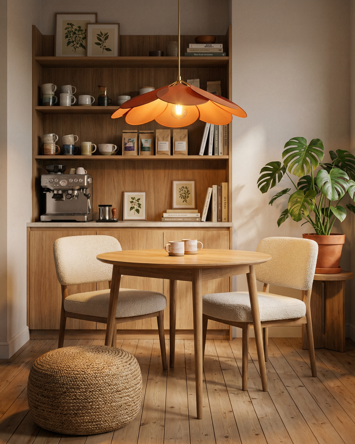 Floral Pendant Light with Soft Warm Glow