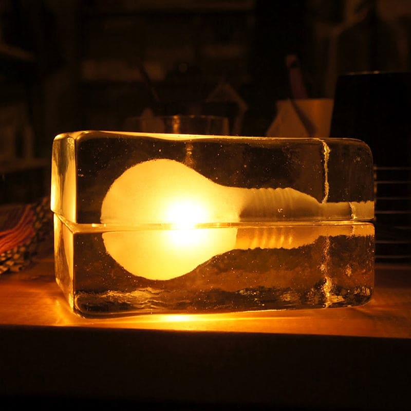 Taavita - Minimalistic Table Lamp with Transparent Glass Cube
