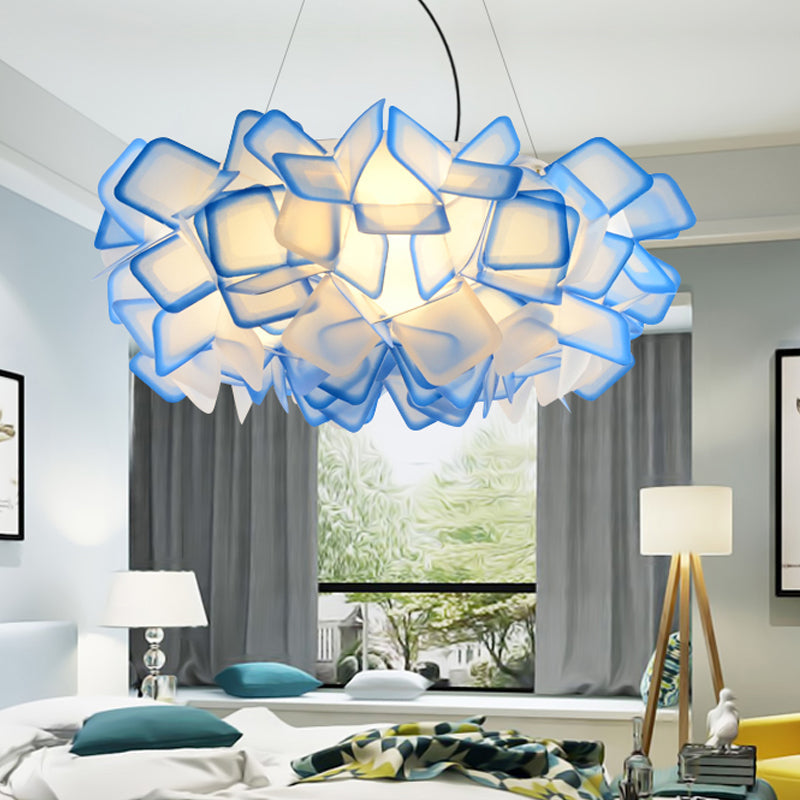 Handcrafted Blooming LED Chandelier Modern Stylish Acrylic Taavita Pendant Lighting, 21"/31" Wide