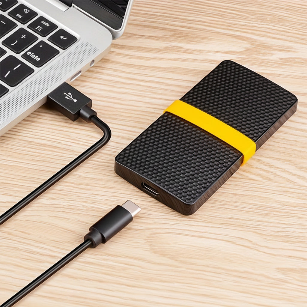 Slim USB-C Portable SSD for Effortless Tablet Storage