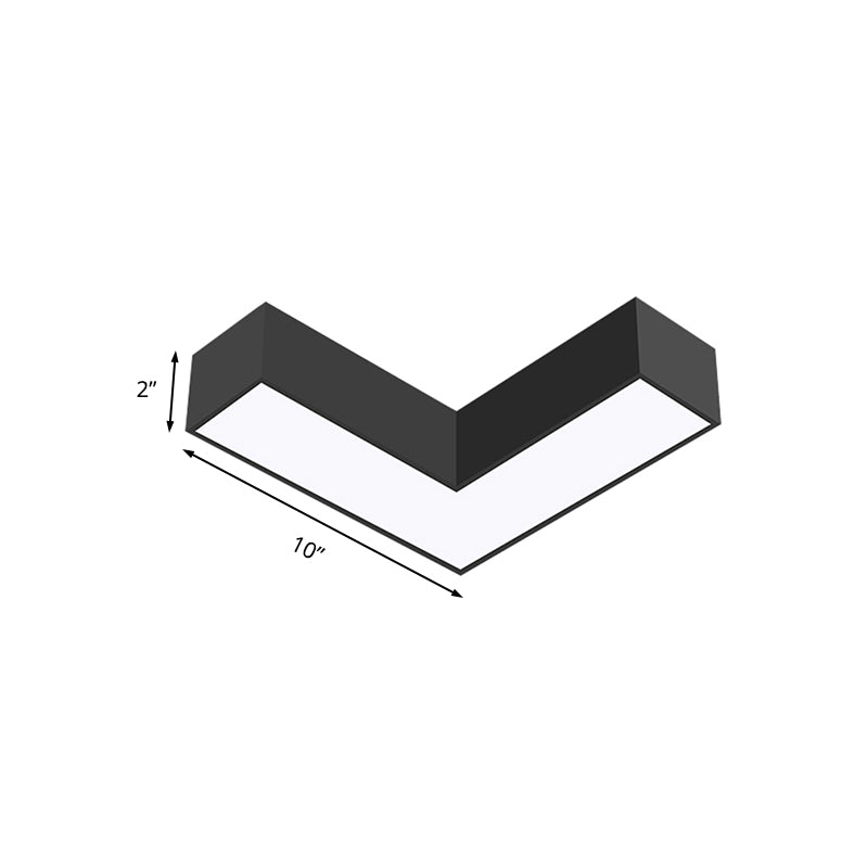 Taavita Metal Flush Mount Modern LED Flush Ceiling Light 10"/14" Wide in White/Black with Opaline Diffuser for Office
